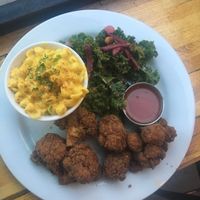 Southern Plate with Mac n cheese  at Watercourse Foods in Denver