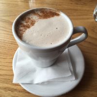 Chai latte at Watercourse Foods in Denver