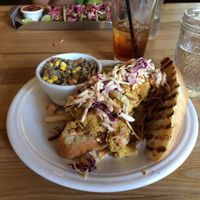 artichoke po' boy at Watercourse Foods in Denver