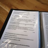 One page of the menu including breakfast options at Cafe Galerie in Dornbirn