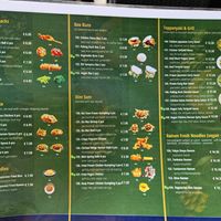 Menu at Green Tea Dim Sum Bar in Amsterdam
