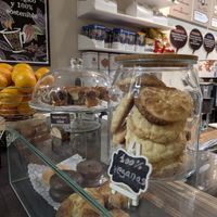 Vegan cookie and cake displayed at Dos de Azucar  in Oviedo