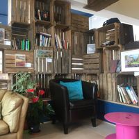 Comfy sofa's and board games upstairs. at Art & Soul Cafe in St Neots