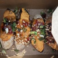 Vegan pimento crostini   at Sow Plated in Upper Arlington