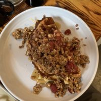 Granola waffles   at Fowl and Fodder in Toledo