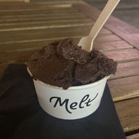 Dark chocolate gelato  at Melt Cafe in Zagreb