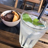 Lemonade and ice cream at Melt Cafe in Zagreb