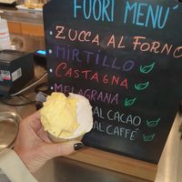 Chestnut and pumpkin at Delizie Bolognesi in Bologna