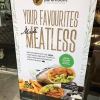 Meatless "chicken" shawarma available at this location. at Paramount Fine Foods in Etobicoke