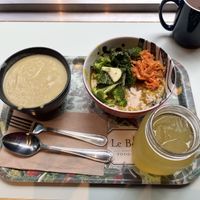 Tibetan Mama and Broccoli Soupp  at Le Botaniste - GCE in New York City