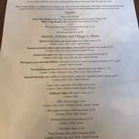 Allergen menu at The Architect in Chester