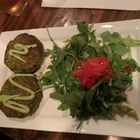 Veggie cakes- appetizer!  at Local Break in Eastham