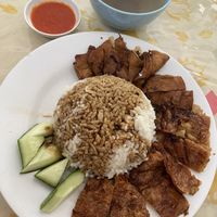 “Chicken” rice (made with wheat) only 8.50RM  at Zhu Yuan in Penang