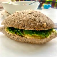 hummus-avacodo-dill sandwich (recommended) 🍀  at Two Sister  in Koh Samui