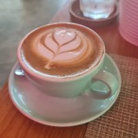 Plant based latte at Unni's in Phuket