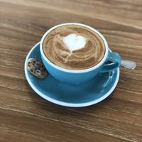 Coconut milk cappuccino  at Unni's in Phuket