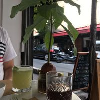Lemonade with mint and filter coffee  at Avokado Bar in Istanbul