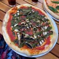 Get A Mushroom pizza  at Putte's in Helsinki