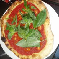 Vegan marinara pizza at Putte's in Helsinki