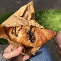 Vegan chocolate croissant at Black Rabbit in Edinburgh