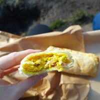 Inside the nae egg and lorne roll. at Black Rabbit in Edinburgh