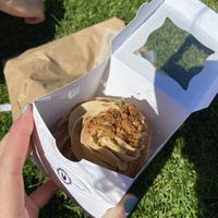 biscoff cruffin  at Black Rabbit in Edinburgh