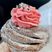 Chocolate cherry cruffin   at Black Rabbit in Edinburgh