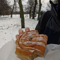 Cinnamon bun at Black Rabbit in Edinburgh