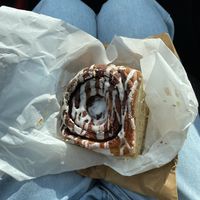 cinnamon roll  at Black Rabbit in Edinburgh