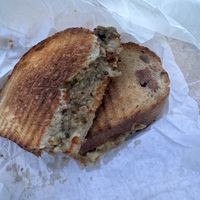Haggis and cheese melt   at Black Rabbit in Edinburgh