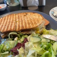 Grilled ham cheese and mustard sourdough at Black Rabbit in Edinburgh