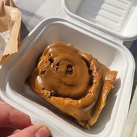 Biscoff Bun at Black Rabbit in Edinburgh