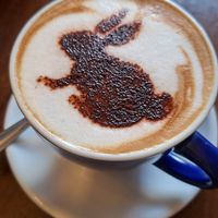 Cappuccino at Black Rabbit in Edinburgh