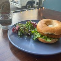 'Chicken' bagel - 1st visit at Black Rabbit in Edinburgh