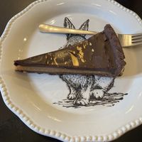 Chocolate millionaire Tart  at Black Rabbit in Edinburgh