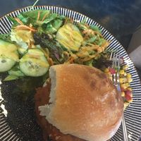 Egg&bakon roll 🖤 at Black Rabbit in Edinburgh