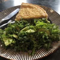 Quiche of the day + salad at Black Rabbit in Edinburgh