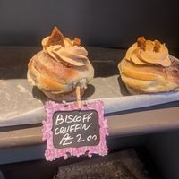 Biscoff cruffin. One of the best desserts Iv'e ever ate. DELICIOUS. at Black Rabbit in Edinburgh
