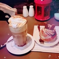 Christmas bunny special drink with cruffin at Black Rabbit in Edinburgh