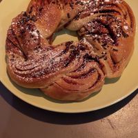 Chocolate brioche ring at Black Rabbit in Edinburgh