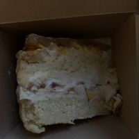 peach cake at Black Rabbit in Edinburgh