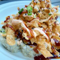 Wonton roll at Jades Vegan Sushi in Loma Linda