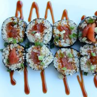 Vegan tuna roll at Jades Vegan Sushi in Loma Linda