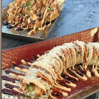 Shrimp and heart attack roll at Jades Vegan Sushi in Loma Linda