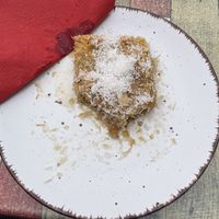 Halbes Kunafa (ich war zu schnell beim Essen 😉)  at Sarah's Mediterranean Secret in Heringsdorf