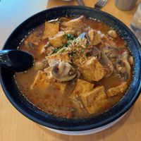 Tom yum noodle soup with tofu at Aloy Modern Thai in Denver
