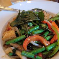 Thai basil with tofu at Aloy Modern Thai in Denver