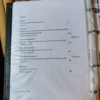 The food menu at Dobrá Cajovna in Kutna Hora