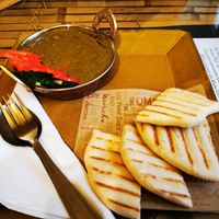 Vegan goulash 3 greens at Dobrá Cajovna in Kutna Hora