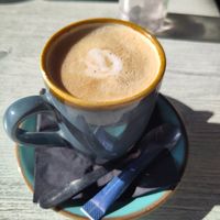 Oat latte at On The Waterfront in Exeter